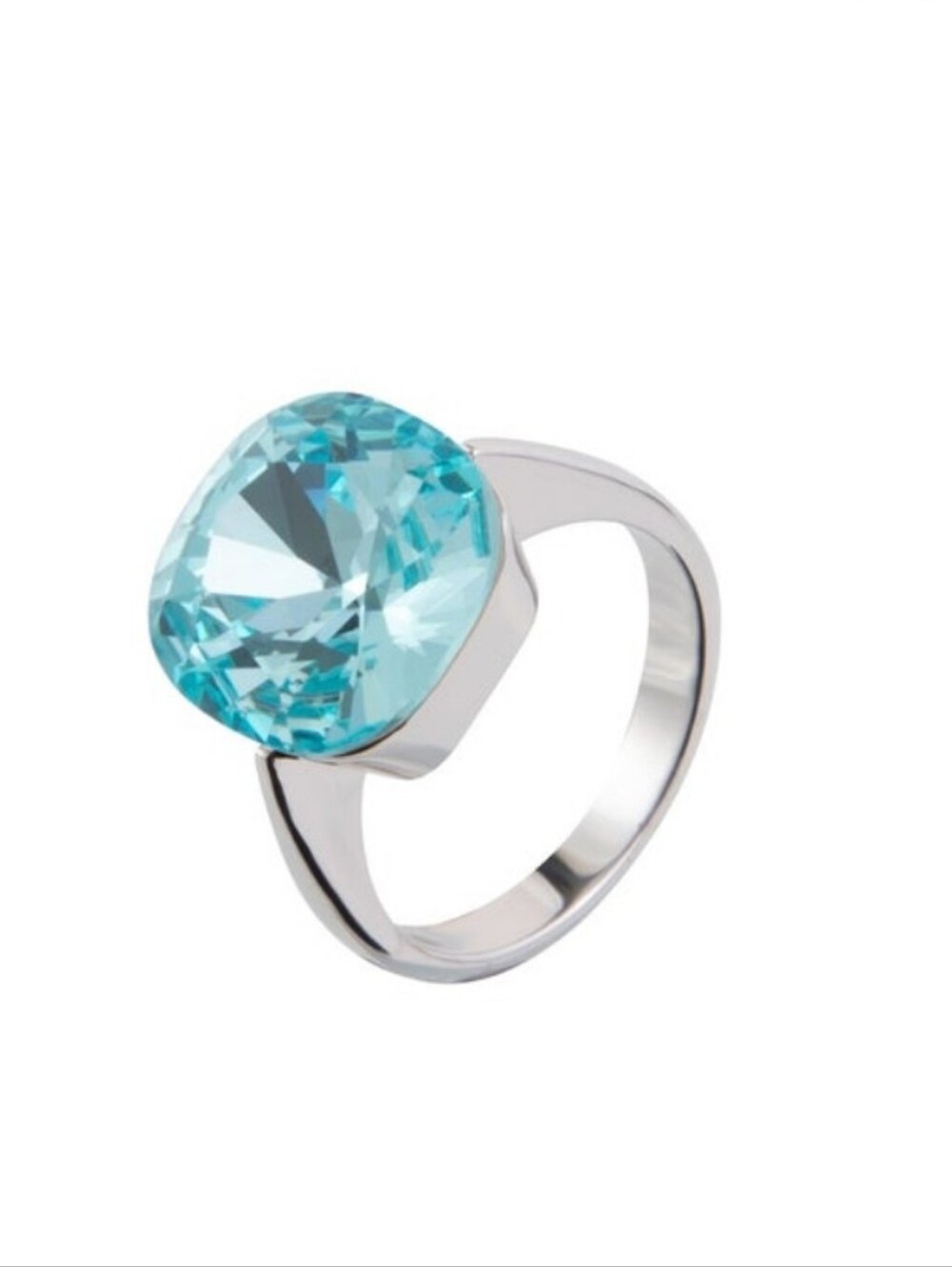 BAR, Kat Aqua K9 Crystal Ring - Silver Or Gold, NWT
